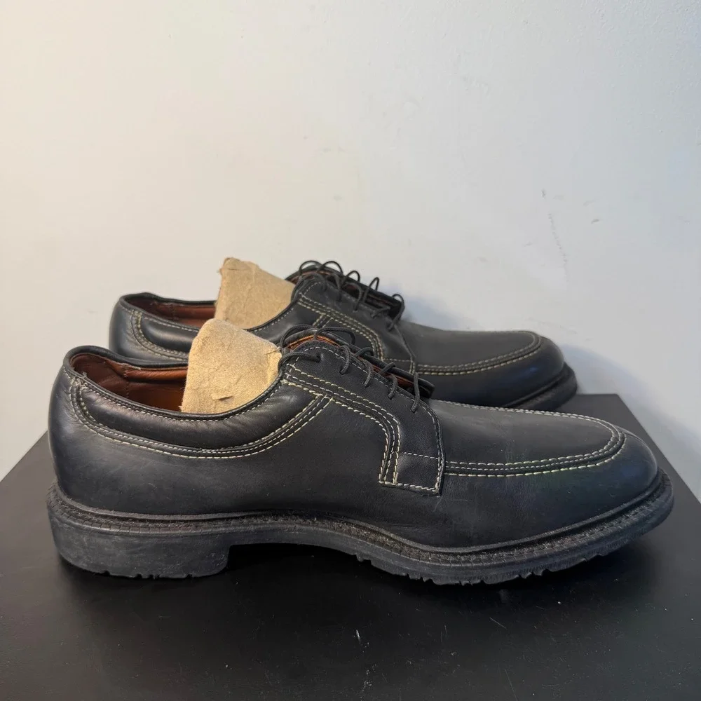 Allen Edmonds Wilbert Mens‎ 10.5 Black Leather Split Toe Derby Shoes USA Made